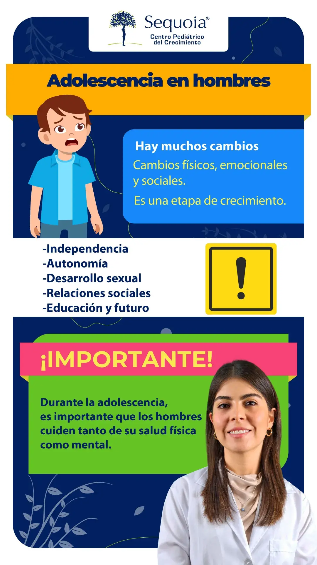Crecimiento y cambios de la adolescencia en hombres