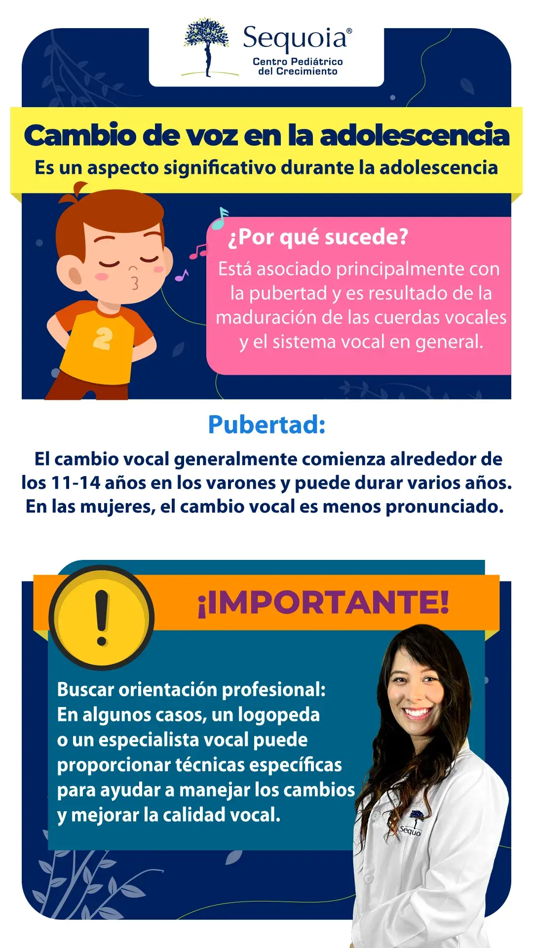 Cambio de voz en la adolescencia