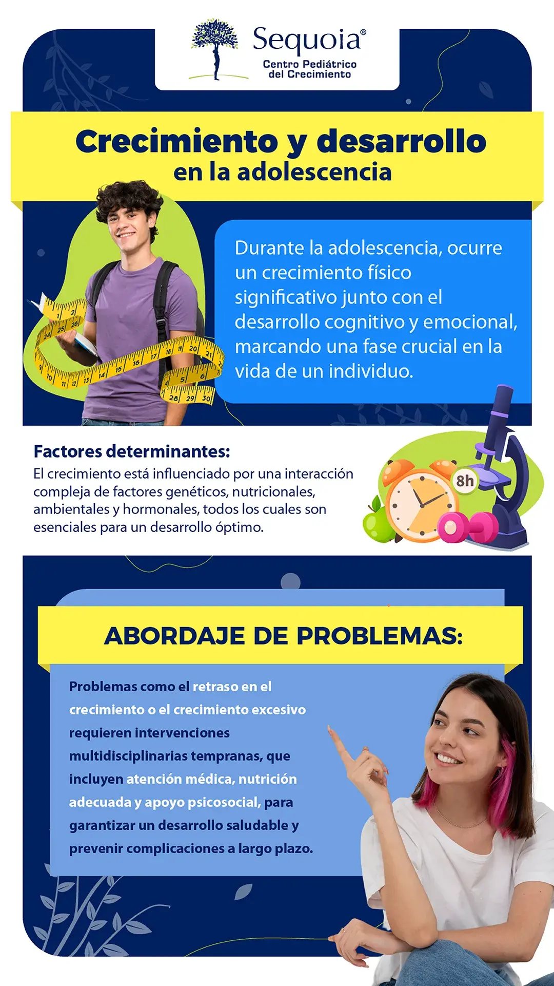 Adolescencia y crecimiento - infografía