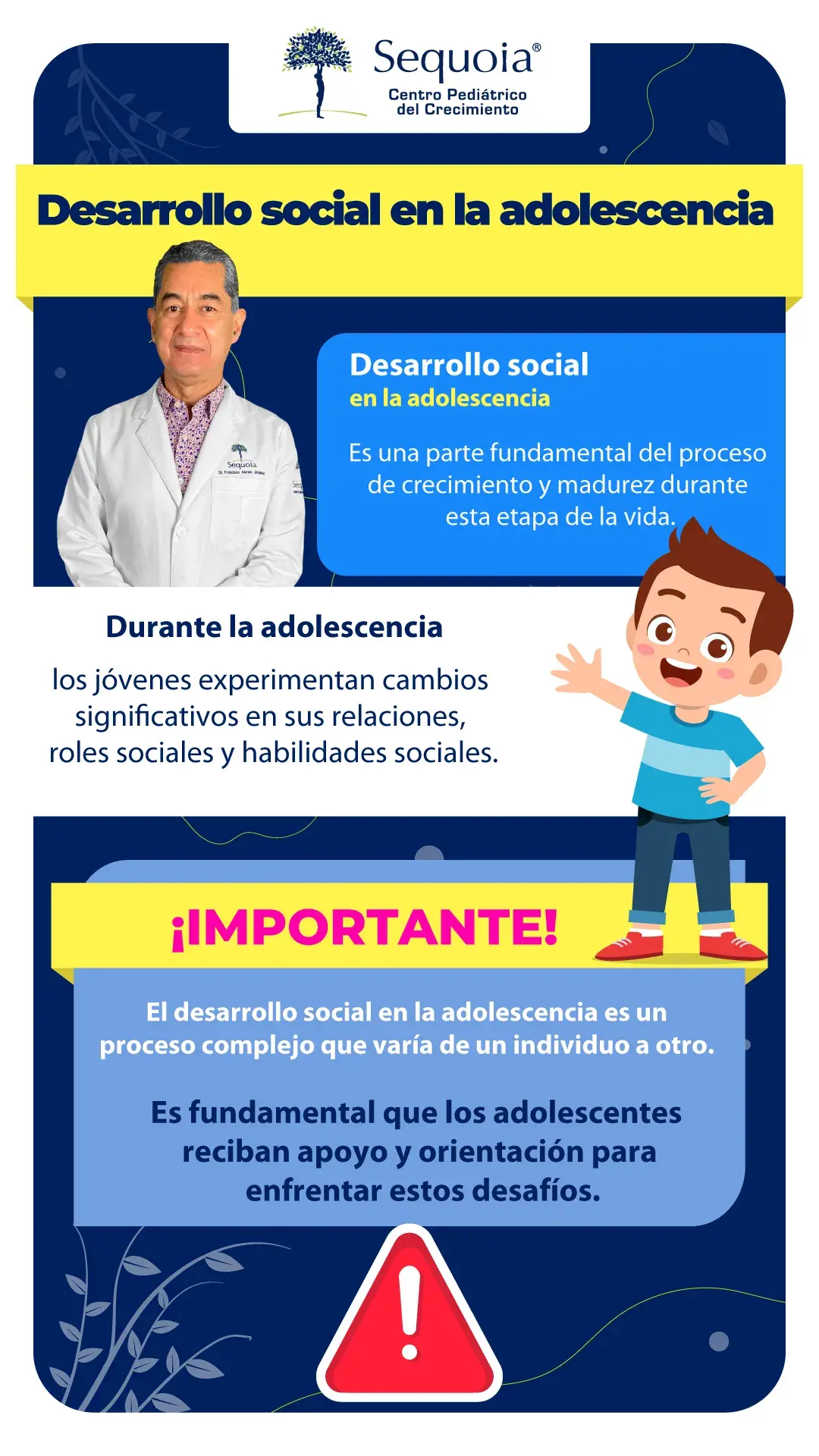 Desarrollo social en la adolescencia - infografía