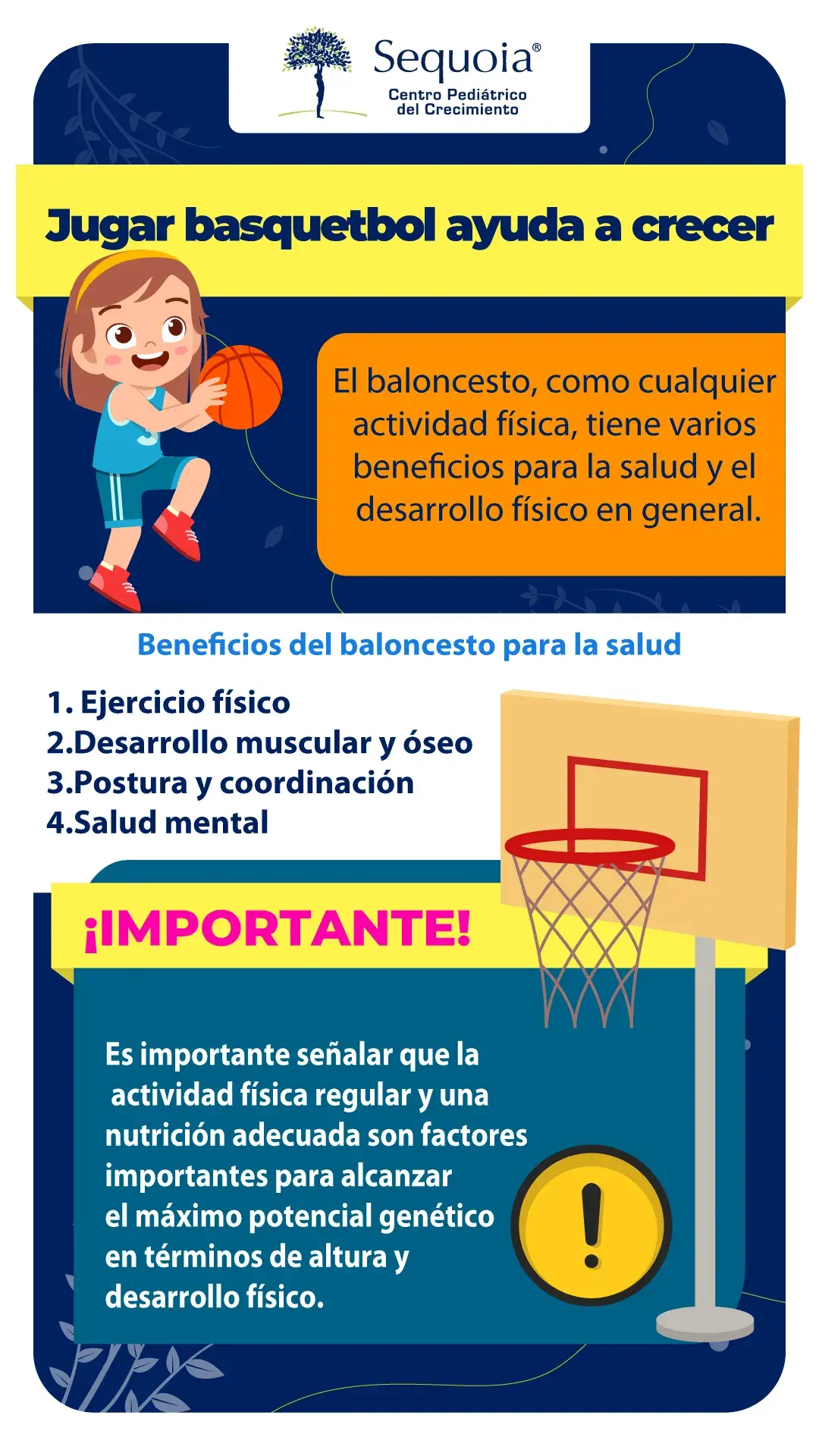 Jugar basquetbol ayuda a crecer