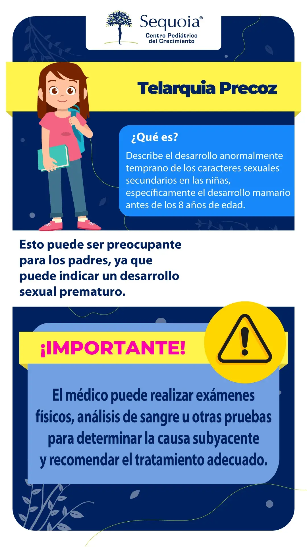 Telarquia Precoz - infografía