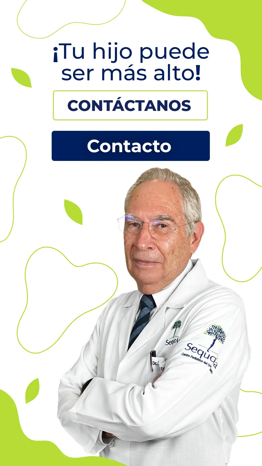 Banner, tu hijo puede ser más alto, contacto