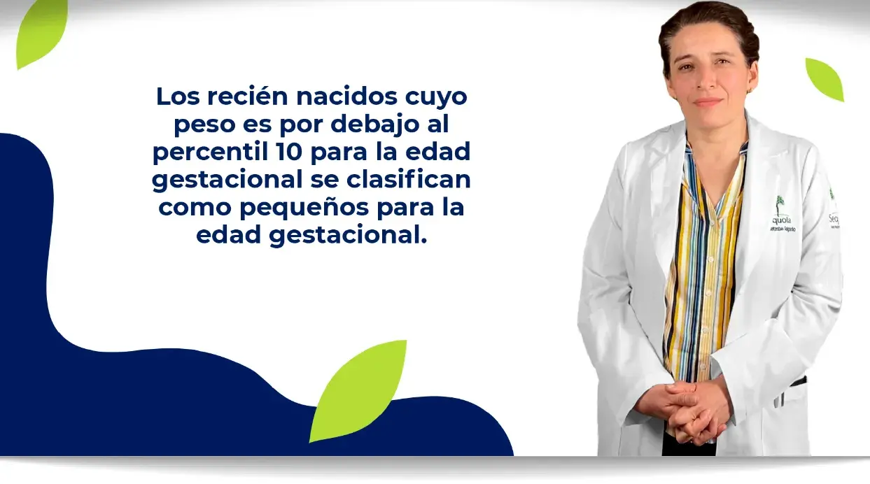 Banner informativo, pequeño para edad gestacional