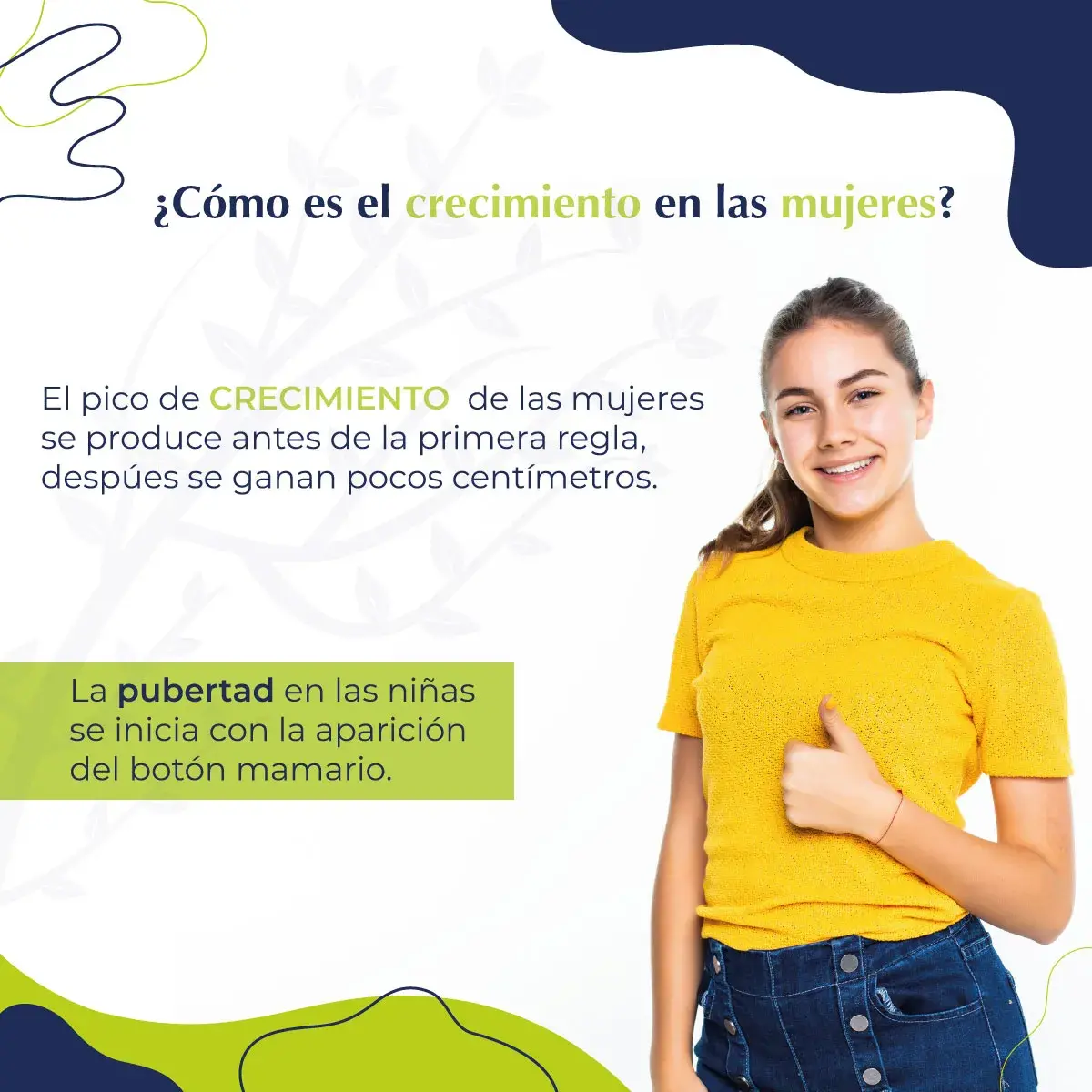 como es el crecimiento en las mujeres