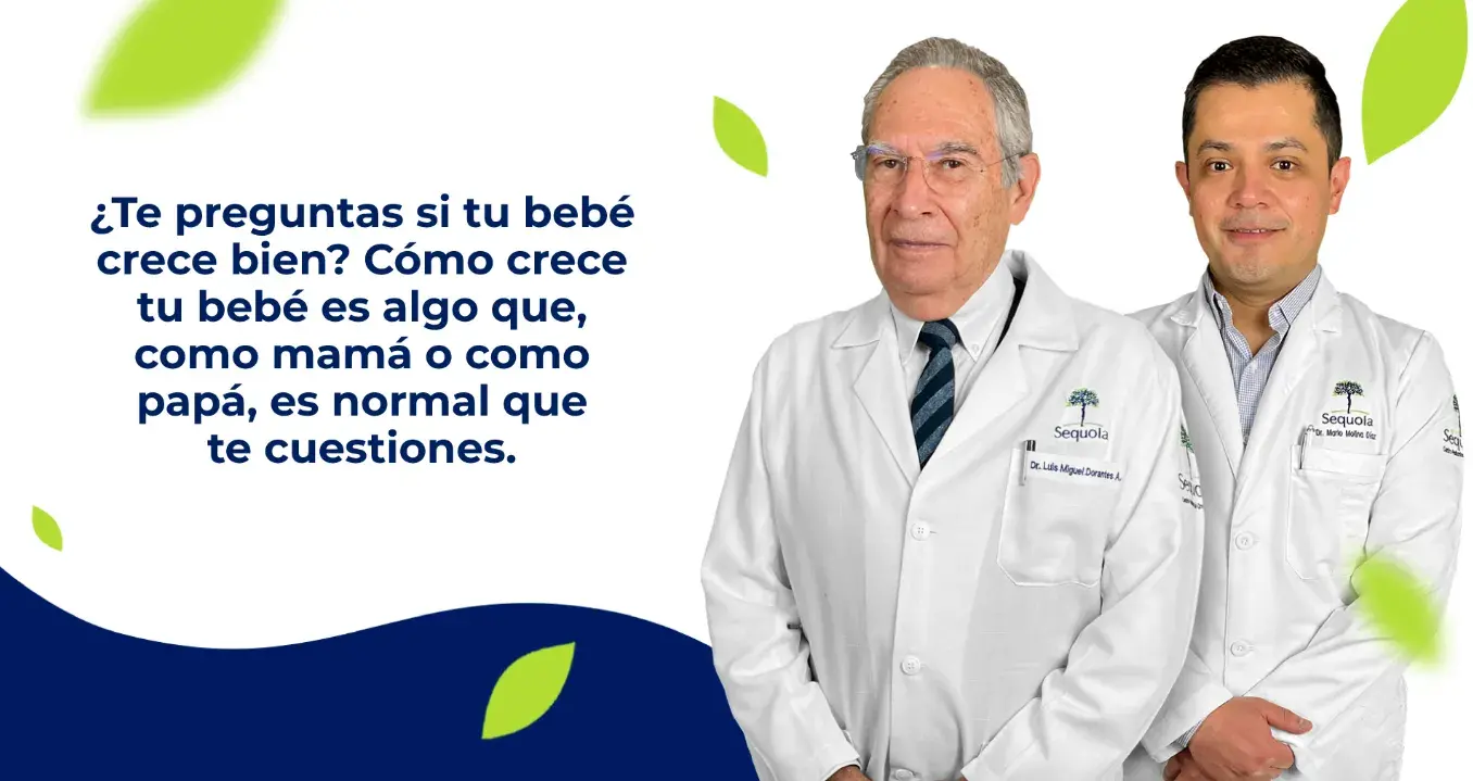 banner informativo sobre crecimiento de 0 a 2 años
