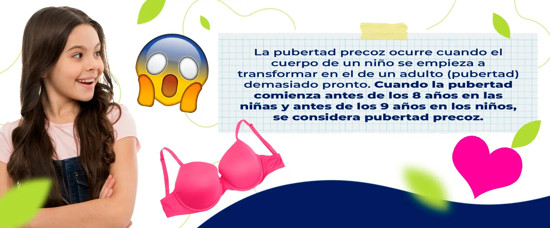 La pubertad precoz es cuando los cambios se dan antes de tiempo (niñas antes de los 8 años y en los niños 9 años).