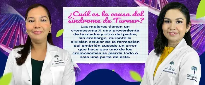 La causa del síndrome de Turner es que tienen un problema en el cromosoma X.