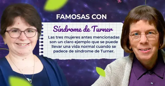 Tres mujeres famosas con síndrome de Turner (Linda Hunt, Catherine Ward y Missy Marlowe).
