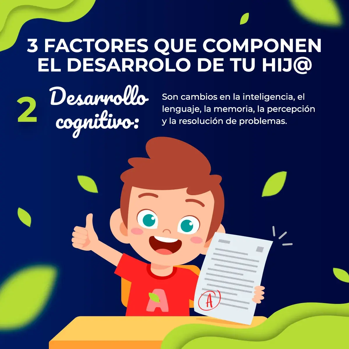 Crecimiento y desarrollo cognitivo de un niño