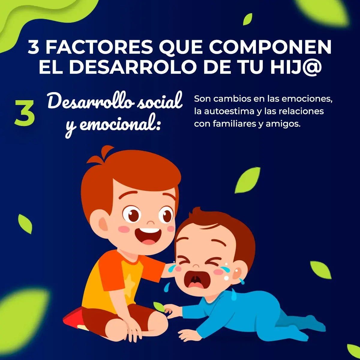 Crecimiento y desarrollo social y emocional de un niño