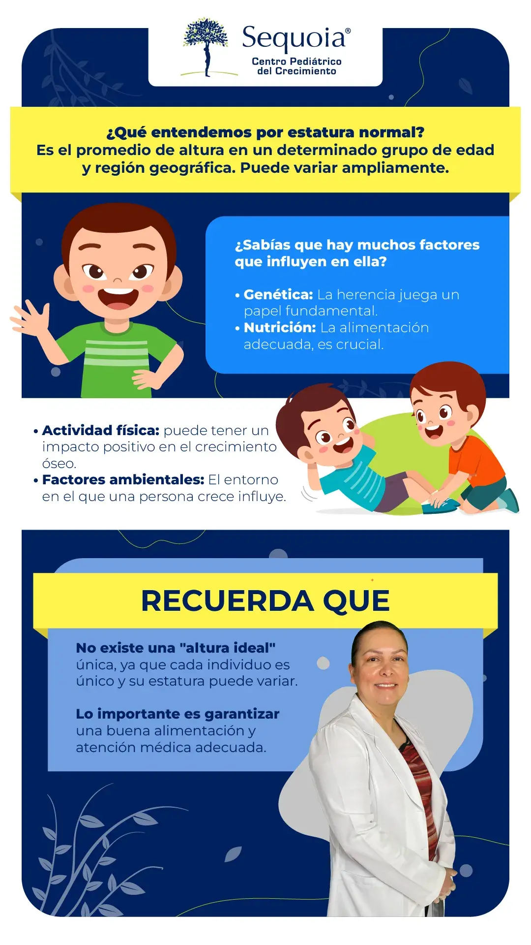 estatura normal Infografía