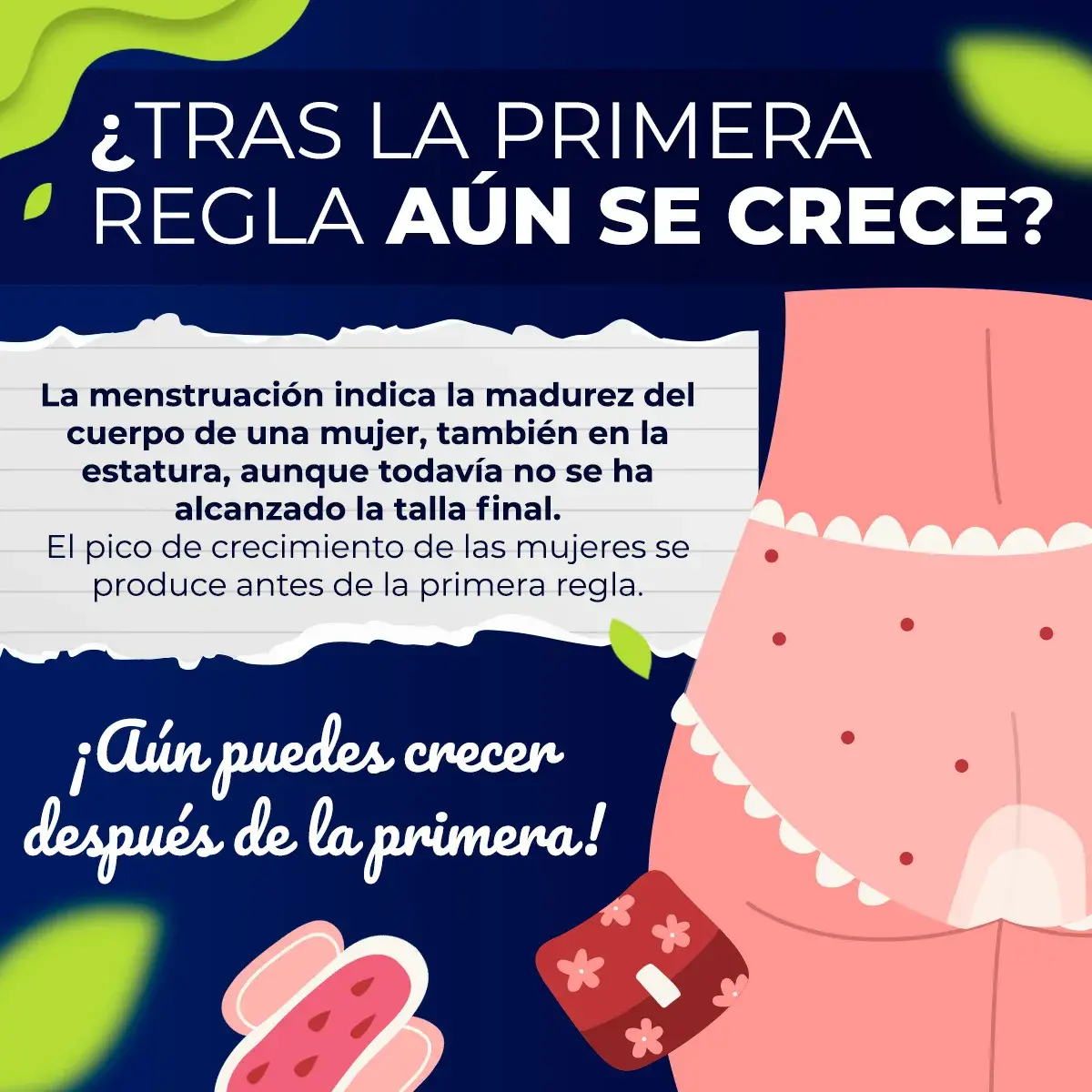 Después de la menarquia aún se puede crecer