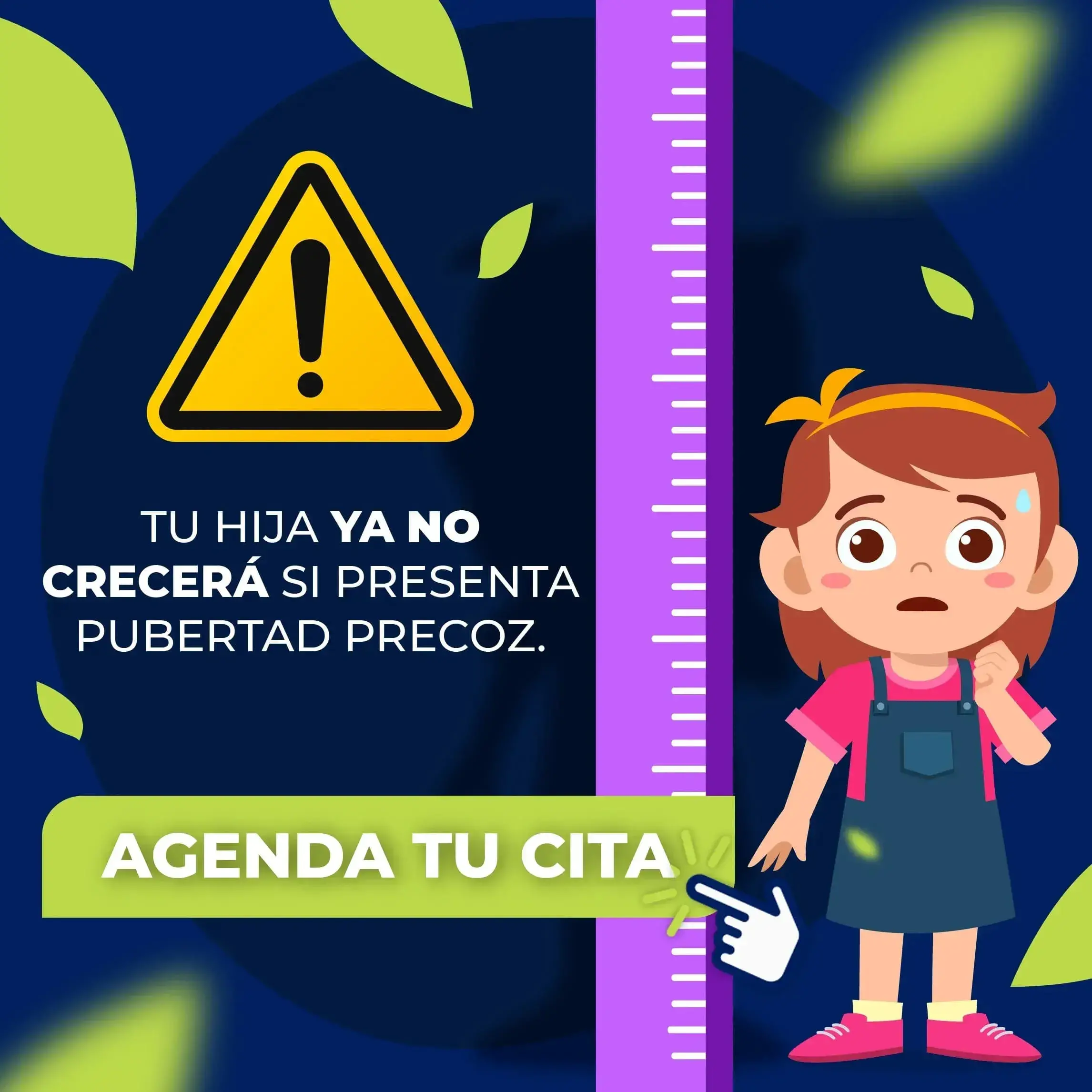Si se presenta pubertad precoz en las niñas éstas ya no crecerá (agenta tu cita).