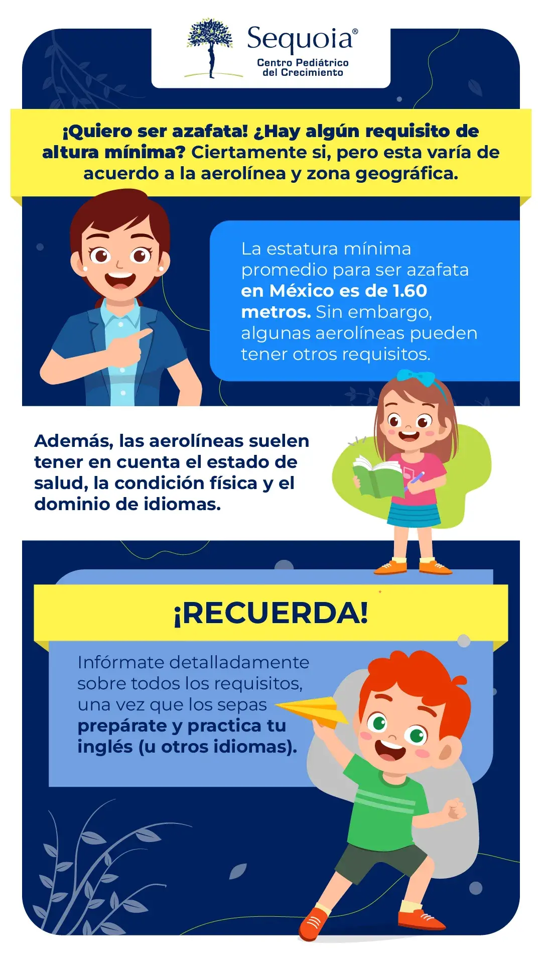 estatura para ser azafata - Infografía