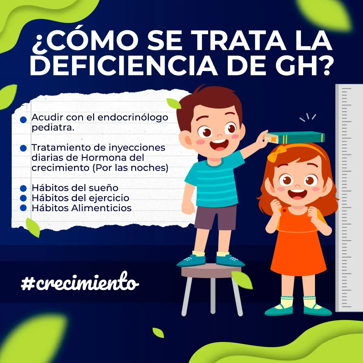 Tratamiento deficiencia de hormona - infografía
