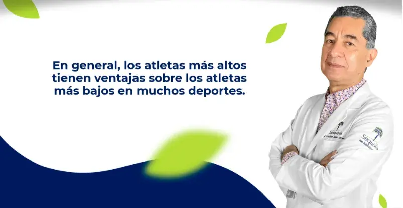 banner informativo sobre deporte y estatura